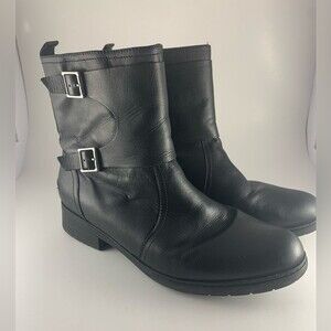 Clarks Merrian Betsy Black leather moto boot size 11 Women’s